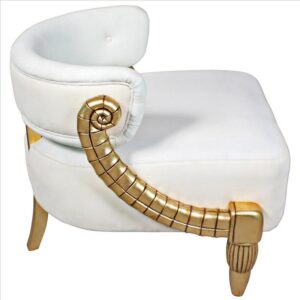 Design Toscano AF51698 Ammon 34 1/2 Inch Horn Contemporary Tub Chair