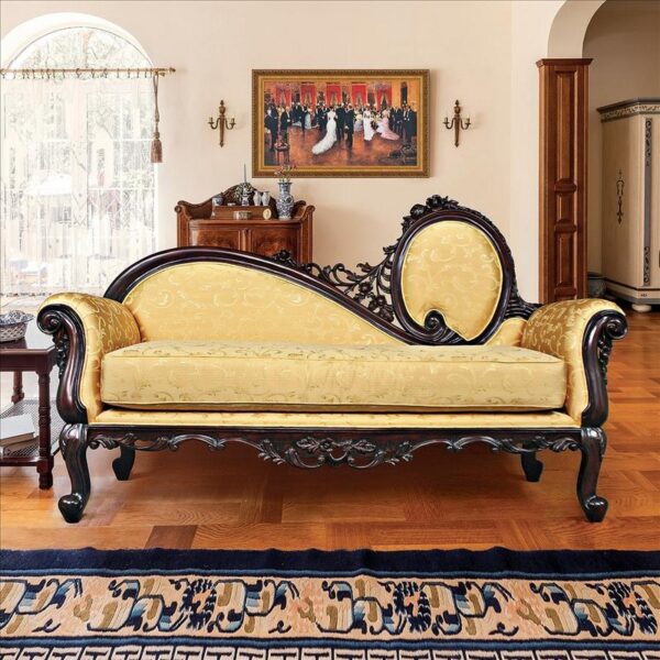 Design Toscano AF51699 Rossetti Victorian 76 1/2 Inch Salon Sofa Couch