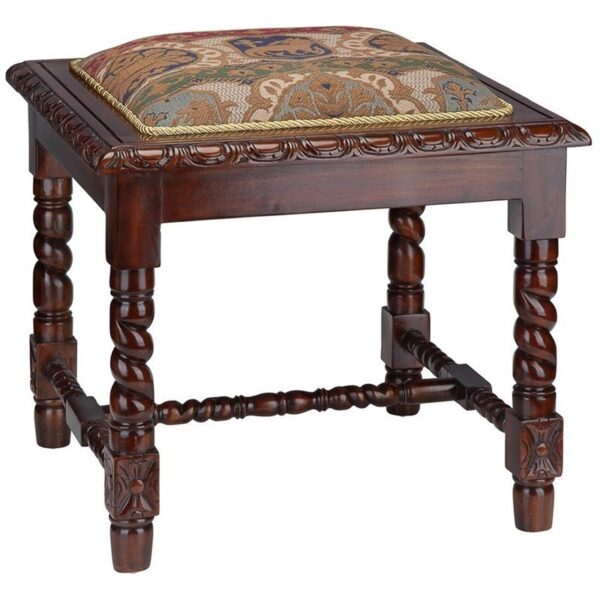 Design Toscano AF51763 21 1/2 Inch Charles II Gothic Stool