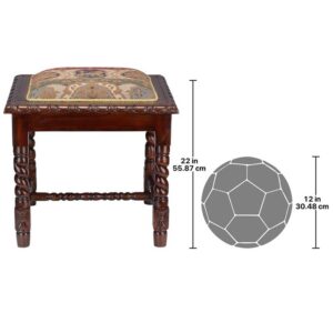 Design Toscano AF51763 21 1/2 Inch Charles II Gothic Stool