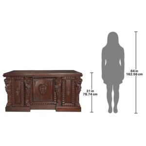 Design Toscano AF57224 63 Inch Lord Raffles Lion Executive Desk