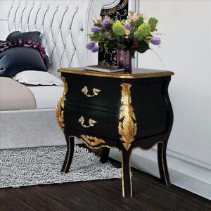 Design Toscano AF57655 Saint Honore 21 Inch Nightstand Bombe Side Table