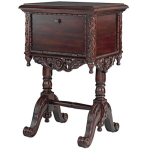 Design Toscano AF57721 19 1/2 Inch Lady Rebecca Victorian Bedside Table