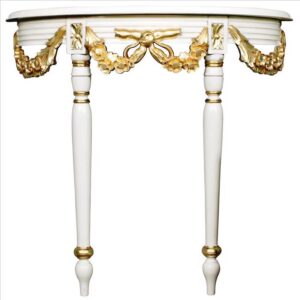 Design Toscano AF57724 35 1/2 Inch Louis XVI Crescent Wall Console Table