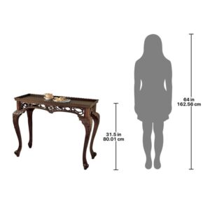 Design Toscano AF7266 41 Inch Mahogany Filigree Console Table