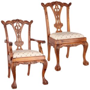 Design Toscano AF91008 24 Inch English Chippendale Chairs, Set of 6