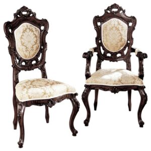 Design Toscano AF91552 24 Inch French Rococo Chairs, Set of 6