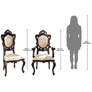 Design Toscano AF91552 24 Inch French Rococo Chairs, Set of 6