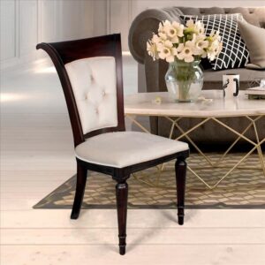 Design Toscano AF951787 Bacall 21 1/2 Inch Curved Back Dining Chair Set