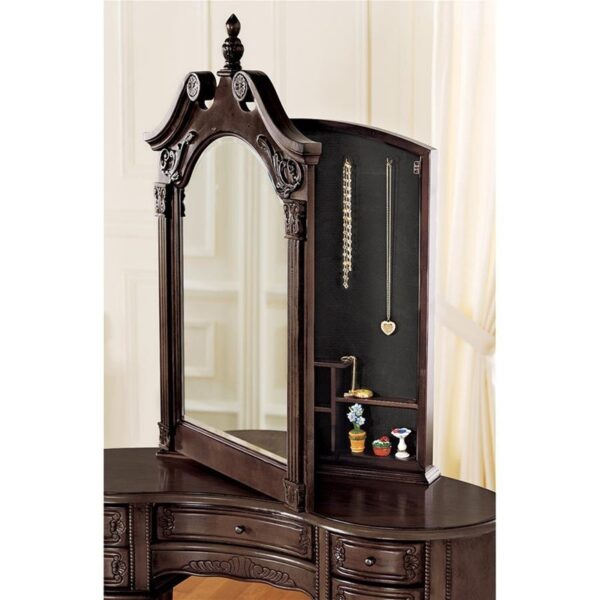 Design Toscano AF96168 Queen Anne Desk with Mirror