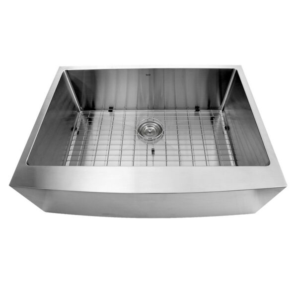 Nantucket Sinks APRON302010-SR-16 30 Inch Pro Series Single Bowl Undermount Apron Front Stainless Steel Kitchen Sink