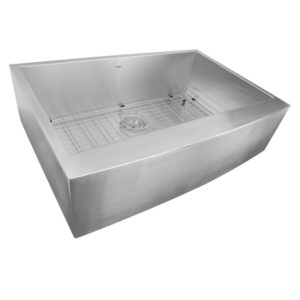 Nantucket Sinks Apron332010-16 33 Inch Pro Series Single Bowl Undermount Apron Front Stainless Steel Kitchen Sink