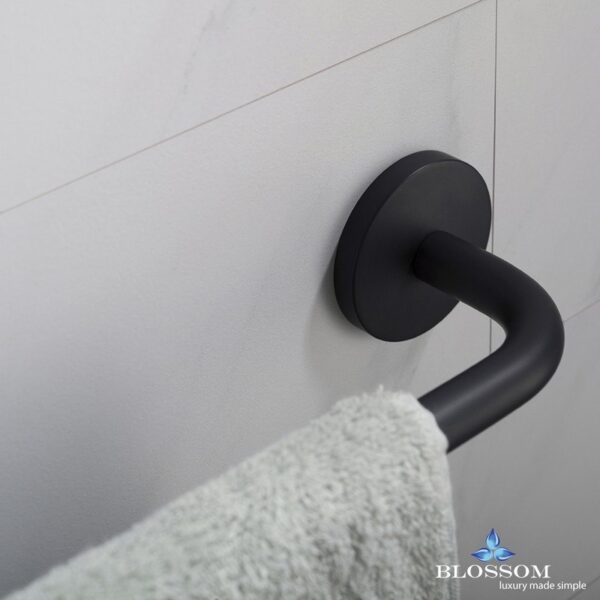 Blossom BA02 506 04 24 Inch Single Towel Bar in Matte Black BA02 506 04 BA0250604