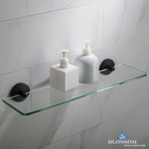 Blossom BA02 507 04 Glass Shelf in Matte Black BA02 507 04 BA0250704