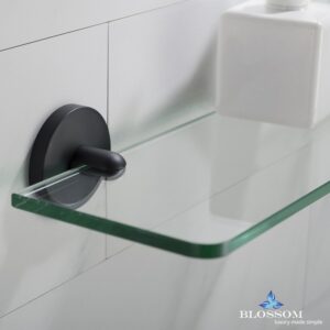 Blossom BA02 507 04 Glass Shelf in Matte Black BA02 507 04 BA0250704