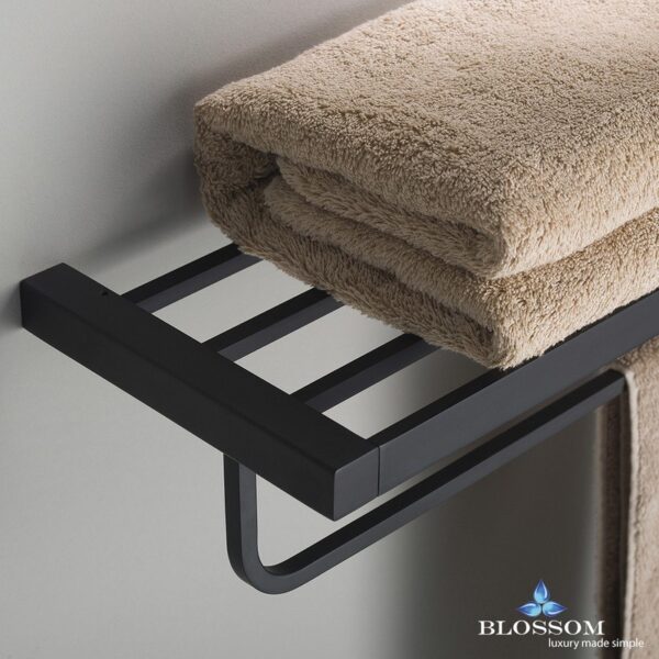 Blossom BA02 609 04 Towel Rack in Matte Black BA02 609 04 BA0260904