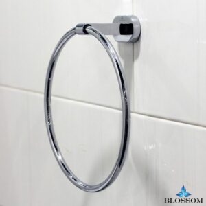 Blossom BA02 304 01 Wall Mounted Towel Ring in Chrome