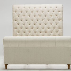 Manhattan Comfort Empire Cream Queen Bed