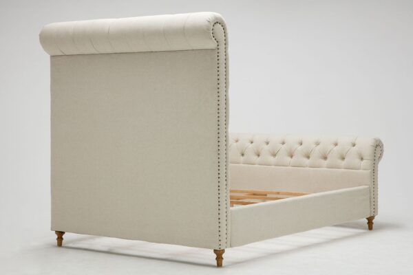 Manhattan Comfort Empire Cream Queen Bed