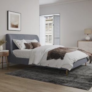 Manhattan Comfort Heather Full-Size Bed in Grey