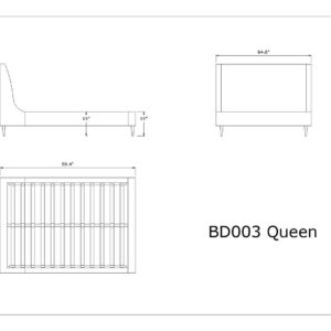 Manhattan Comfort Heather Queen Bed in Blush