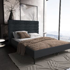 Manhattan Comfort Schwamm Queen Bed in Grey