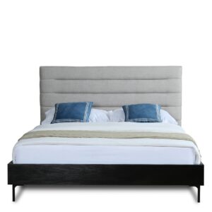 Manhattan Comfort Schwamm Queen Bed in Light Grey