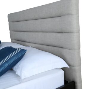 Manhattan Comfort Schwamm Queen Bed in Light Grey