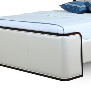 Manhattan Comfort Kingdom Cream Queen Bed