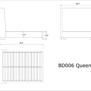 Manhattan Comfort Parlay Portobello Queen Bed