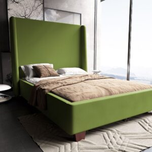 Manhattan Comfort Parlay Pine Green Queen Bed