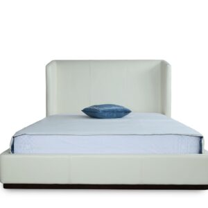 Manhattan Comfort Lenyx Cream Queen Bed