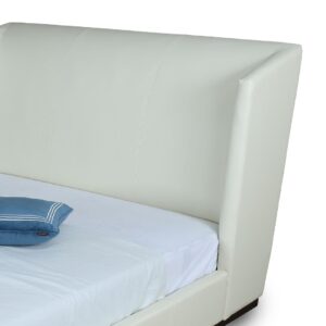 Manhattan Comfort Lenyx Cream Queen Bed