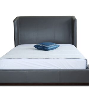 Manhattan Comfort Lenyx Graphite Queen Bed