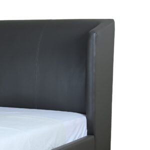 Manhattan Comfort Lenyx Graphite Queen Bed