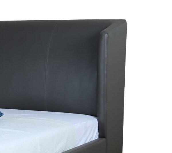 Manhattan Comfort Lenyx Graphite Queen Bed