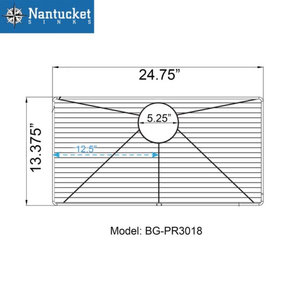 Nantucket BG-PR3018 Premium Kitchen Stainless Steel Bottom Grid