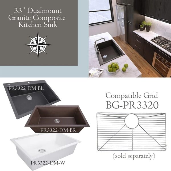 Nantucket BG-PR3320 Premium Kitchen Stainless Steel Bottom Grid