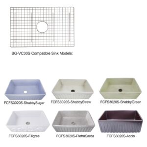 Nantucket Sinks BG-VC30S Premium Kitchen Stainless Steel Bottom Grid