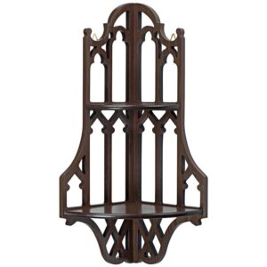 Design Toscano BN1325 13 1/2 Inch Canterbury Cathedral Gothic Wooden Corner Shelf