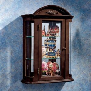 Design Toscano BN1522 15 1/2 Inch Mahogany Rosedale Curio Cabinet