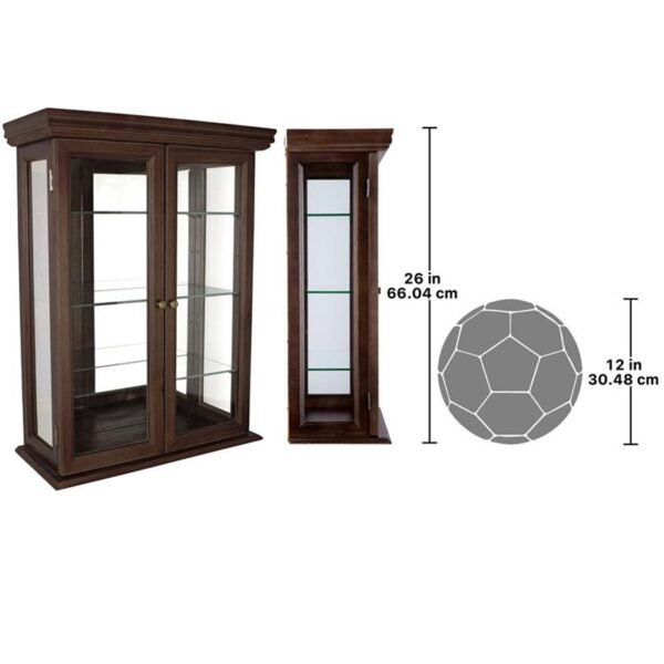 Design Toscano BN2430 19 Inch Walnut Country Tuscan Curio Cabinet