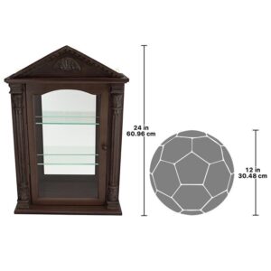 Design Toscano BN2536 16 Inch Essex Hall Hardwood Curio Cabinet