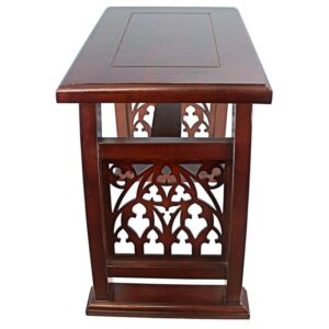 Design Toscano BN4549 19 1/2 Inch St Thomas Aquinas Gothic Wooden Stool