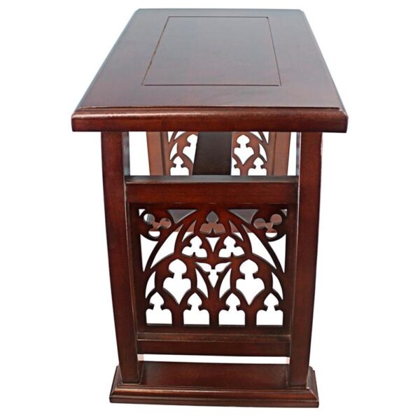 Design Toscano BN4549 19 1/2 Inch St Thomas Aquinas Gothic Wooden Stool