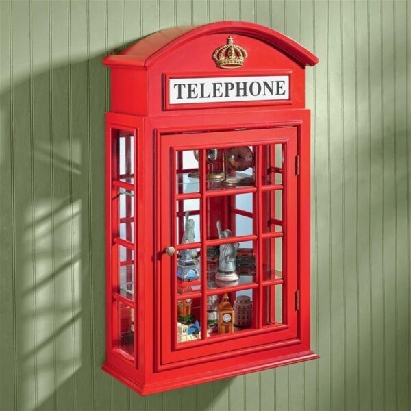 Design Toscano BN5230 15 1/2 Inch Telephone Booth Curio Cabinet