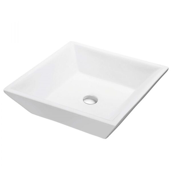 Blossom C04 1616 16 1/8 Inch Vessel Ceramic Square Bathroom Sink