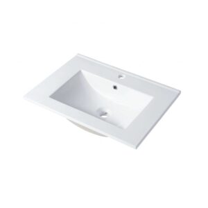 Blossom C04 2418 24 1/4 Inch Ceramic Top-Mount Rectangular Bathroom Sink