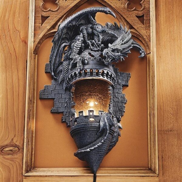 Design Toscano CL4387 12 Inch Dragons Castle Lair Sconce