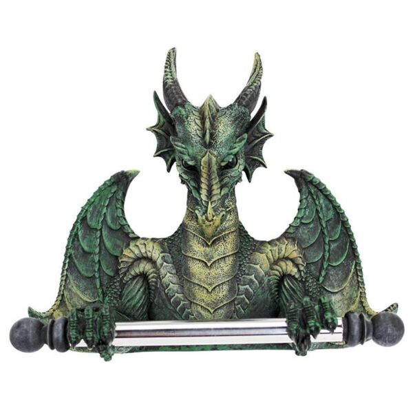 Design Toscano CL45492 12 1/2 Inch Commode Dragon Toilet Tissue Holder